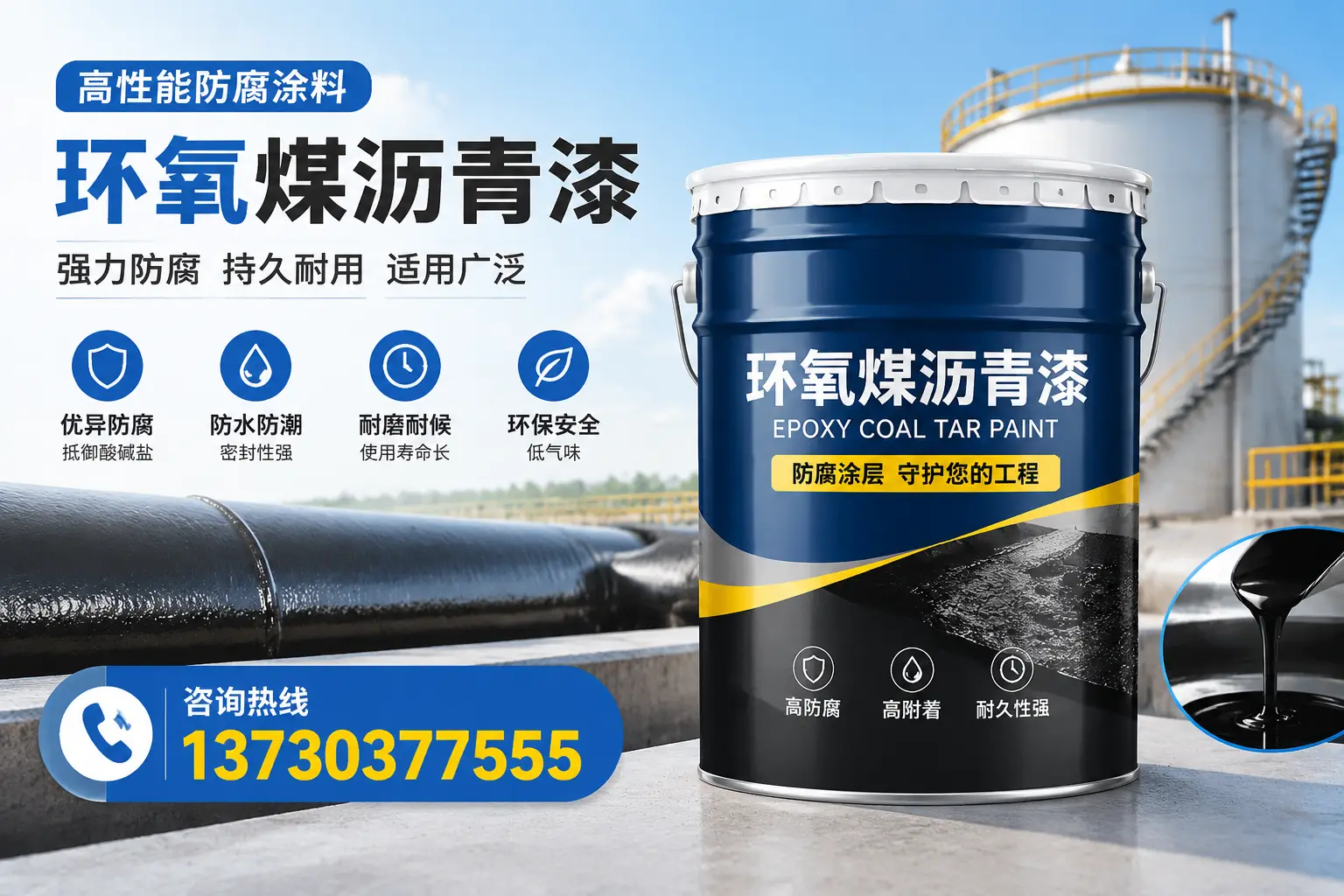 环氧煤沥青漆的耐久性分析，适合台江的使用场景