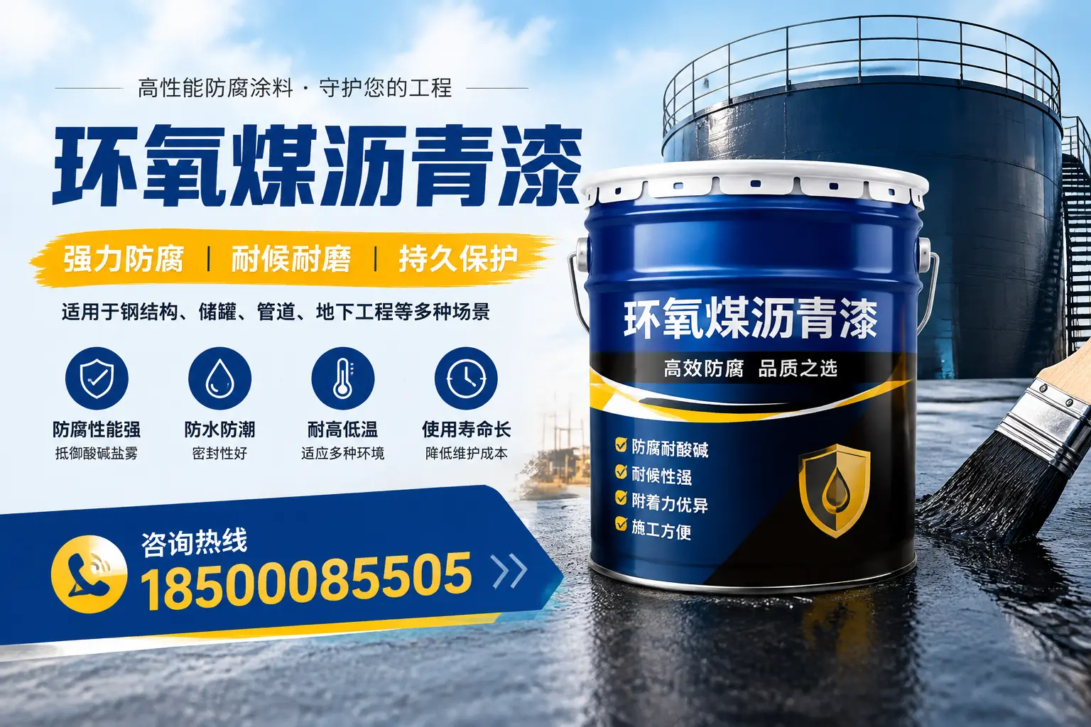 环氧煤沥青漆在工业中的应用，台江企业的选择